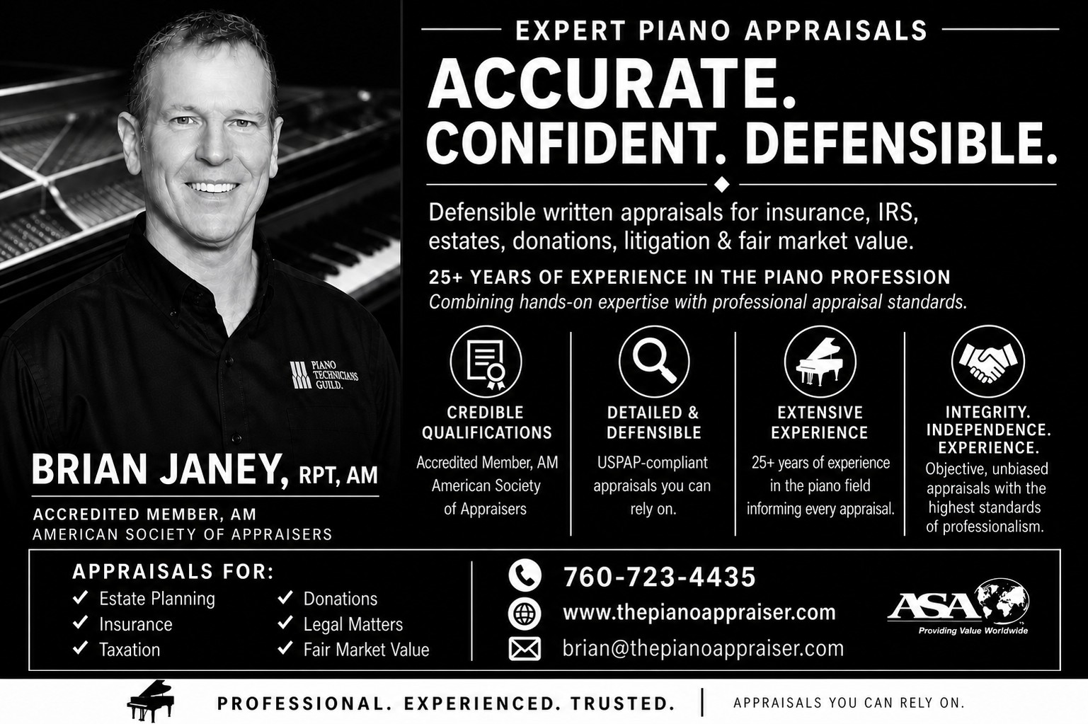 Piano Appraisal Assistance by Brian Janey